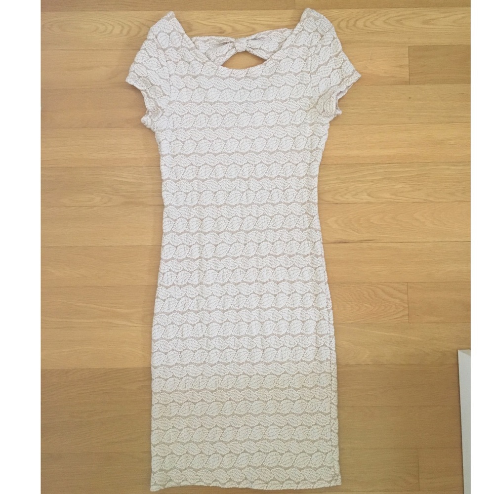 Beige Bodycon Dress